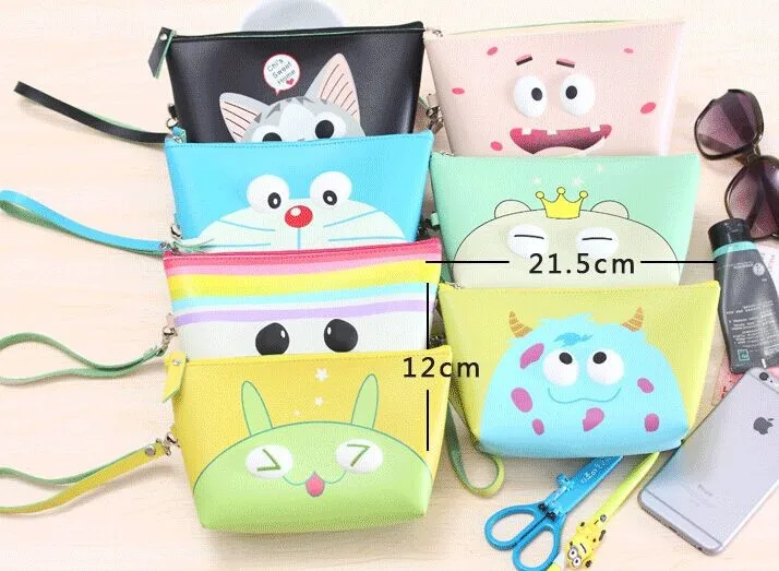 Kawaii 7 моделей мультфильм выбор-. Кот Чи и т. д. PU 21*7 см наручные мешочек для косметики; Чехол кошелек сумка