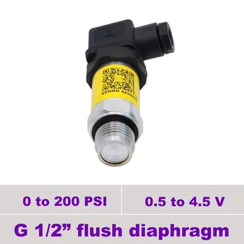 

signal 0.5 4.5 volt, high accuracy 316l flush pressure transducer, range 0 to 200 psi, g1 2 in thread 5 v flush pressure sensor