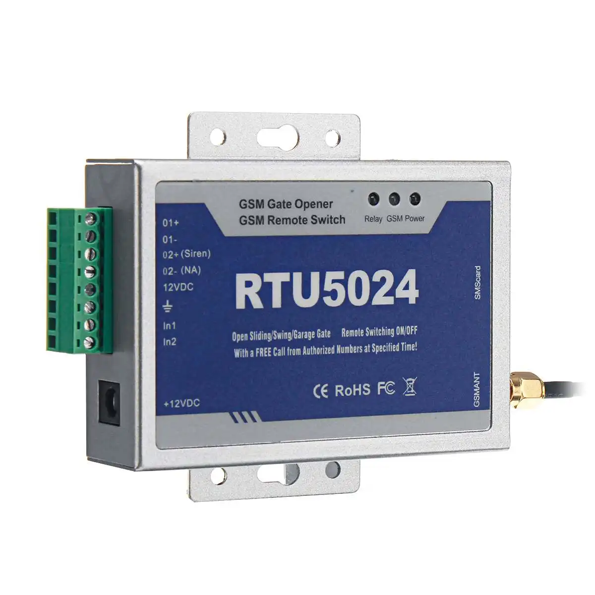 RTU5024 GSM открывалка для ворот Пульт дистанционного управления реле беспроводной дверной переключатель доступа для парковочных систем с антенной 300 см 900/1800 МГц