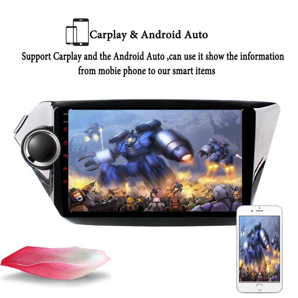 Автомагнитола 2DIN 9 дюймов Восьмиядерный процессор Android 10 0 DVD GPS для Kia Rio K2 2010 2015 с