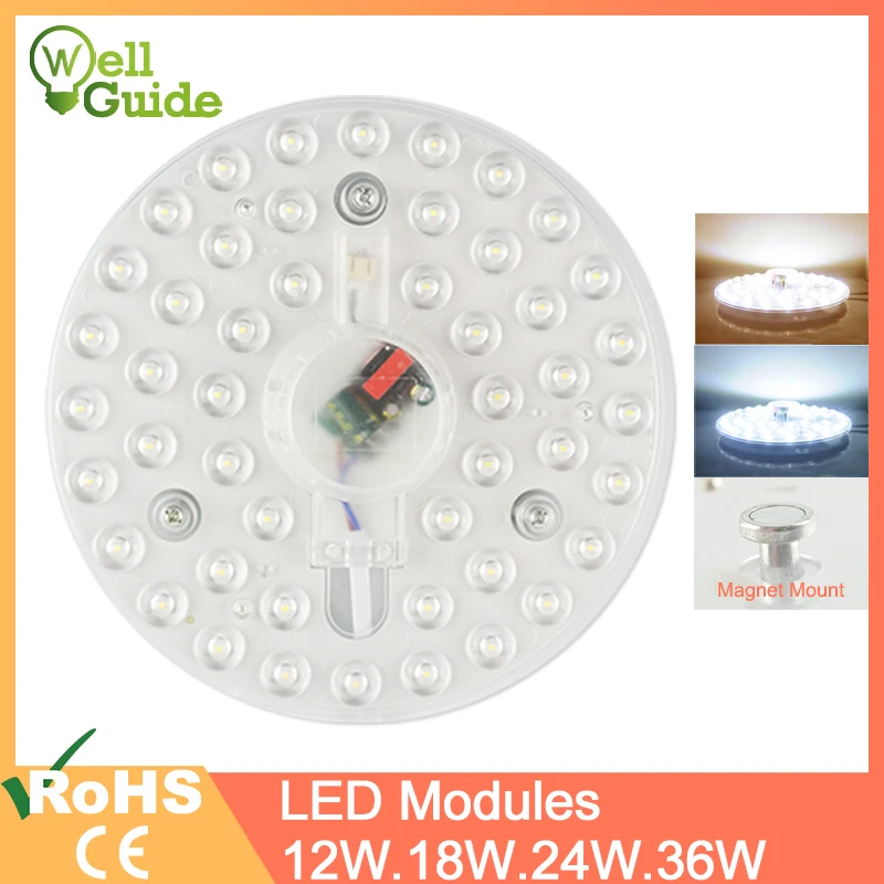 

Ceiling Light led Lamps mini LED Module 12W 18W 24W AC220-240V Lighting Source Round Bedroom Kitchen Indoor Lighting living room