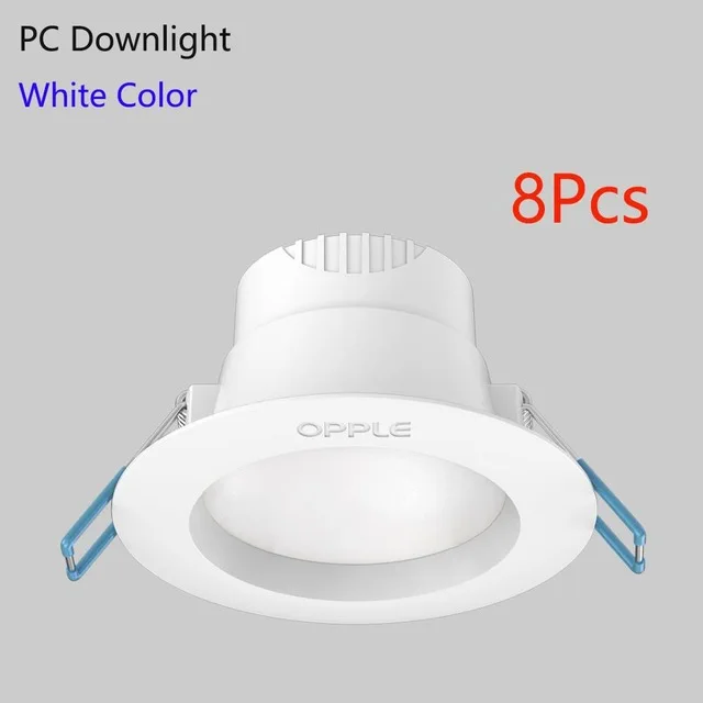 Xiaomi Opple светодиодный светильник 3 Вт угол 120 градусов светильник ing белый светильник и теплый потолочный встраиваемый светильник для дома и офиса - Цвет: white color 8pcs
