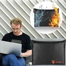 Защитный огнестойкий портфель, сумка для ценных вещей на молнии, Сумка для документов, водонепроницаемый кошелек-конверт, силиконовая Стекловолоконная ткань#17