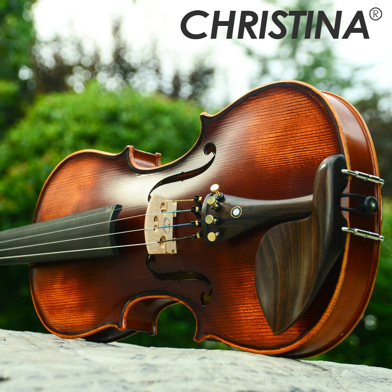 Новая скрипка Кристина ручной работы V02 античный клен скрипка 3/4 музыкальный инструмент с Скрипка чехол Скрипка Лук и канифоль