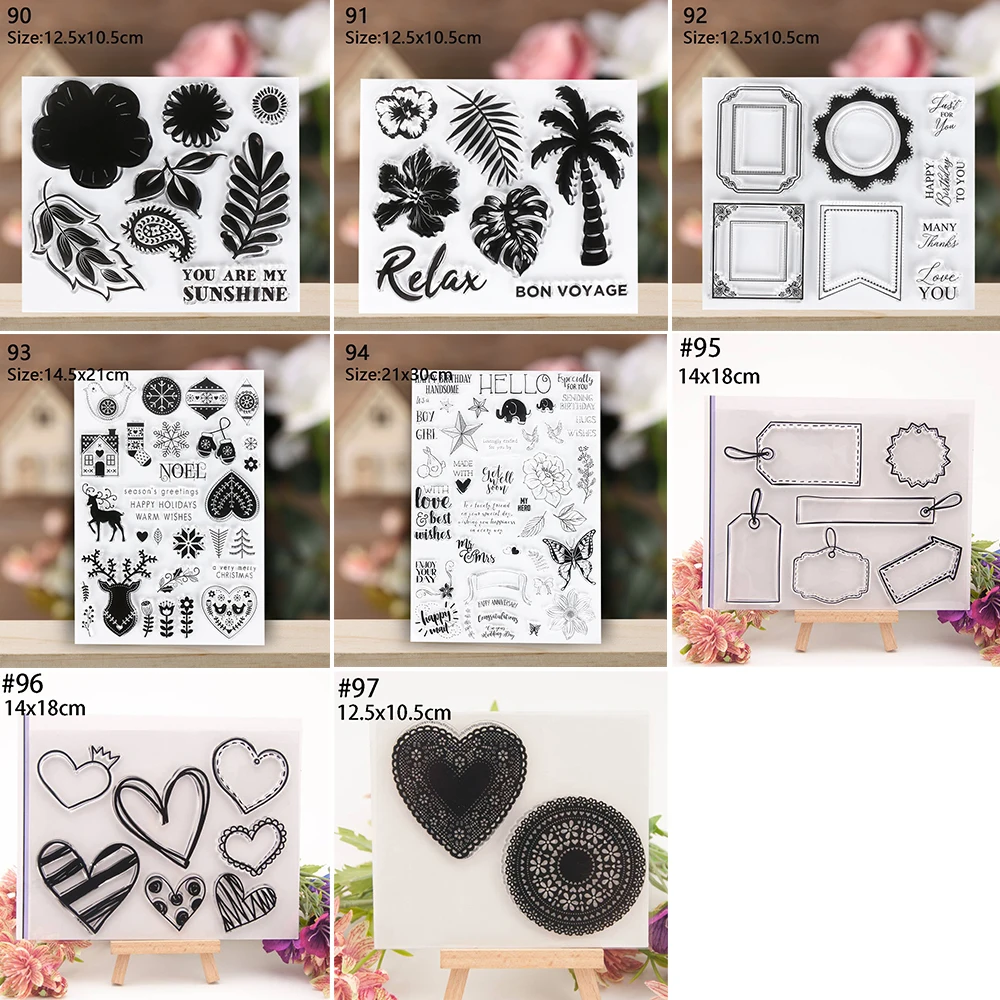 

1PC New Flower Transparent Clear Silicone Stamp/Seal for DIY Scrapbooking/Photo Album Decorative Clear Stamp DIY Crafts