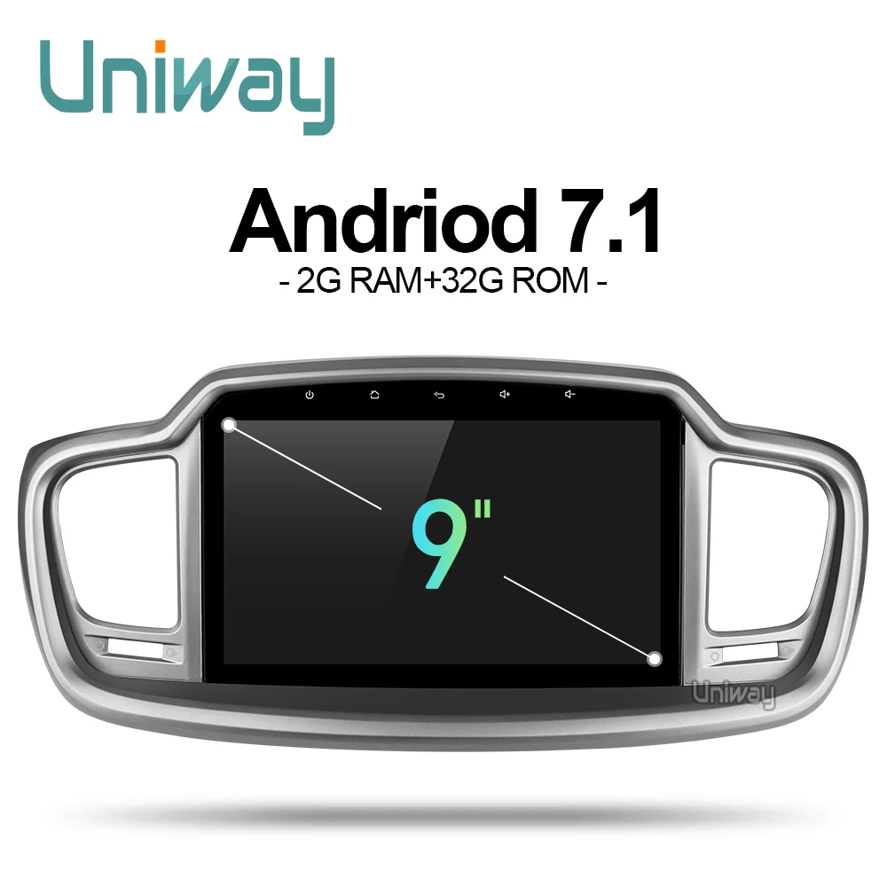 Uniway A15SLT9071 2G 32G android 7 1 car dvd for KIA sorento 2015 2016 car stereo