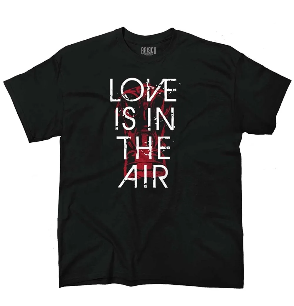 Новинка 2019 летняя мужская футболка с надписью Love In The Air Gas Mask рубашка на День