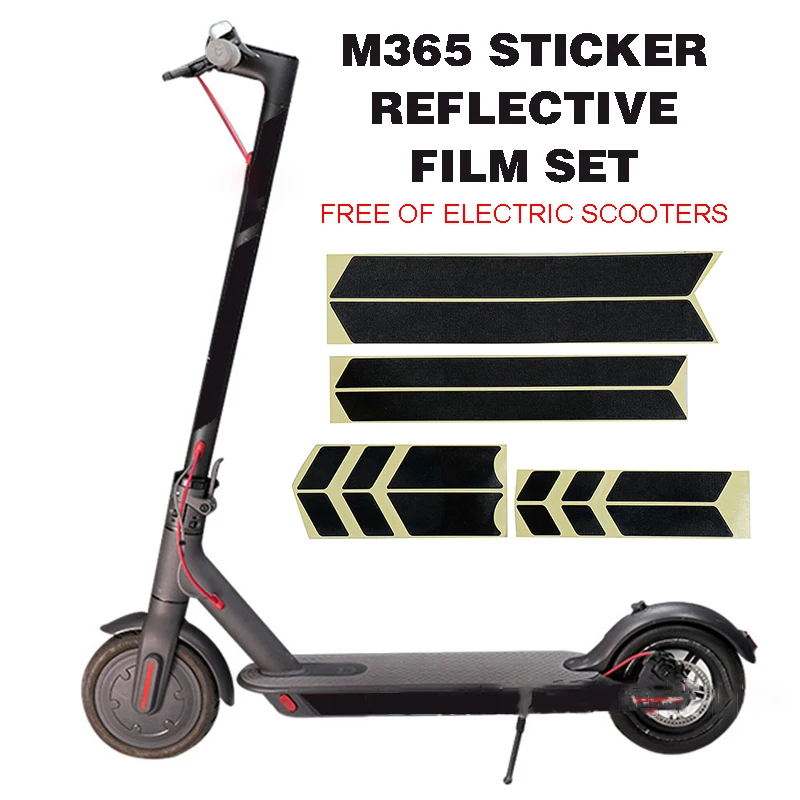 Reflective Stickers Styling Set For Xiaomi Mijia M365 Electric Scooter Night Safety Warning Strip