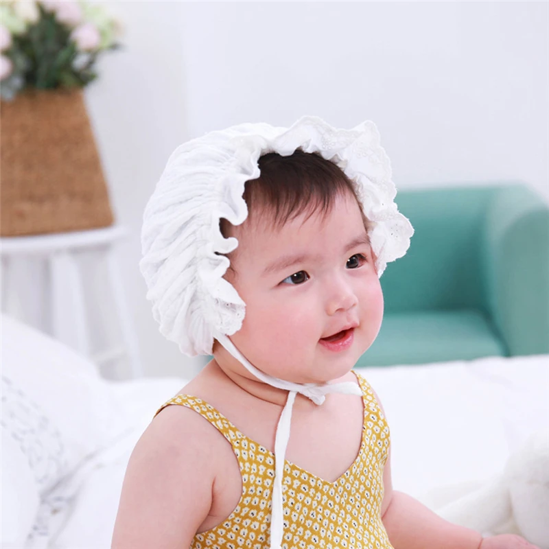 2019 Baby Hats And Caps Sweet Lovely Cute Princess Children Kids Girls Baby Hat Lace Floral Caps Hats For Girls Baby V15# (5)