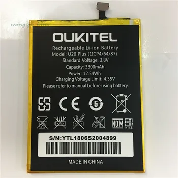 

100% Original Oukitel U20 Plus Battery Replacement New High Quality Capacity 3300mAh Battery for Oukitel U20 Plus