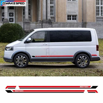 

For Volkswagen Multivan T5 T6 California Edition Auto Side Skirt Stripes Car Customized Vinyl Decal Car Body Decor Stickers