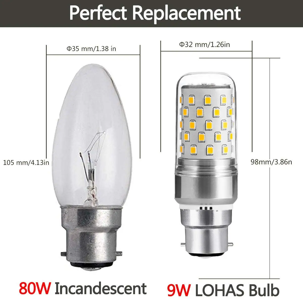 luz candelabros 12w 9w equivalente 80w 2700k