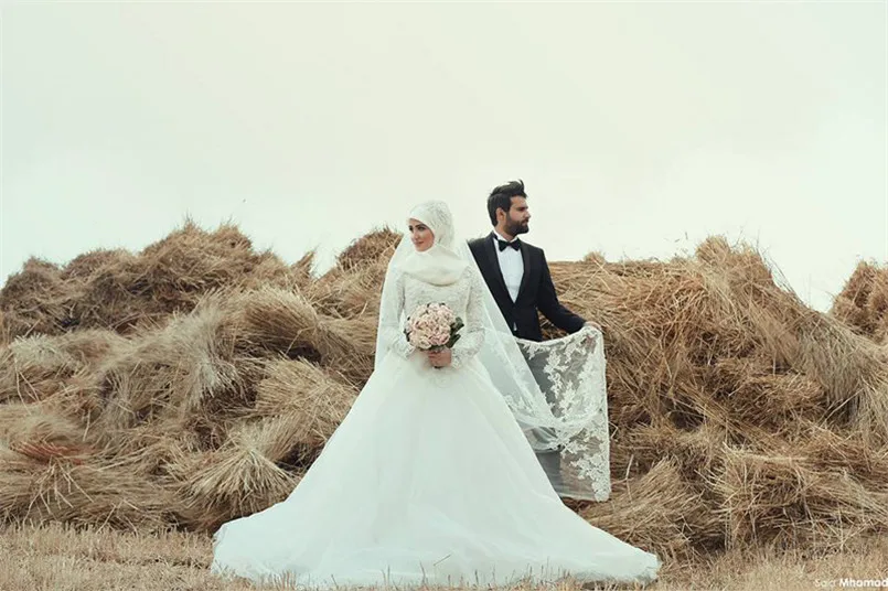 A-line-Long-Sleeve-Lace-Applique-Muslim-Wedding-Dress-Vestido-Noiva-Casamento-Fashionable (4)