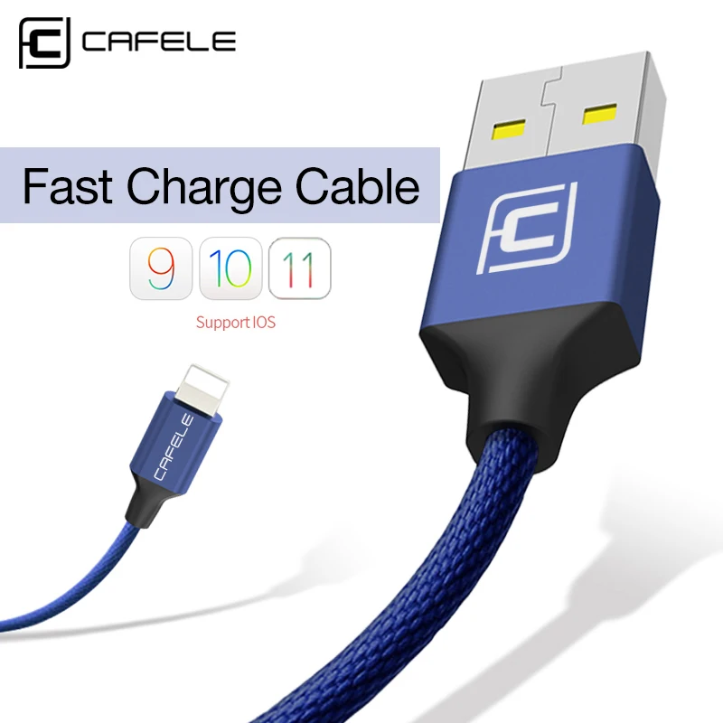 

CAFELE USB Cable for iPhone Xs Max Xr X 8 7 6 6S Plus 5 5s 5c ipad Cables Charging Data Sync Charging Cable for IOS 11 10