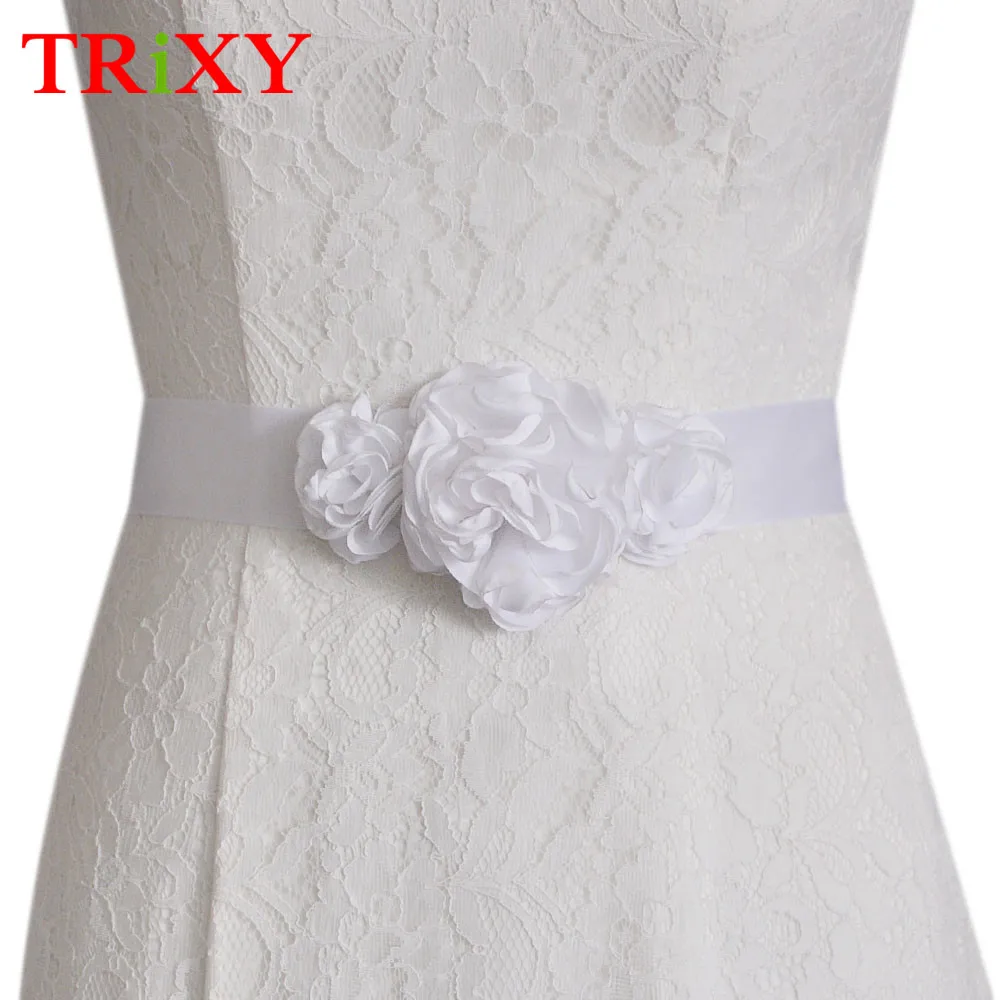 TRiXY S226-W элегантный цветок Вечеринка платья для выпускного вечера аксессуары свадебные пояса Ремни, невеста Пояс Свадебные Ремни пояса