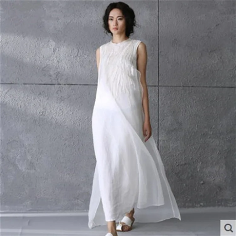

QPFJQD New Summer Autumn New Women'S Korean Style Embroidery Dress O Neck Short Sleeve Fashion Simple Dress