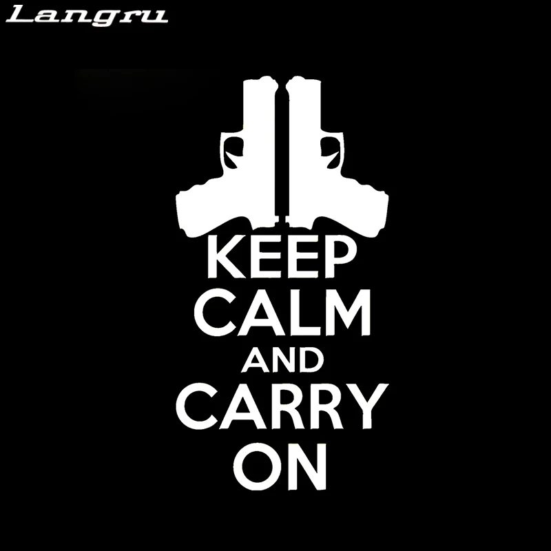 langru keep calm and carry on sticker vinyl decal car styling