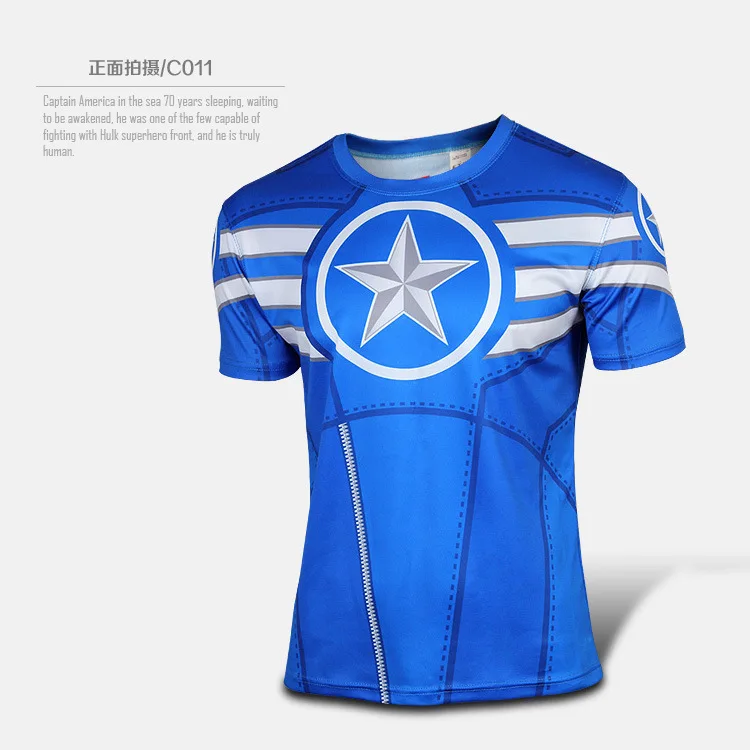 Super Hero The Amazing Spider-Man cycling jersey short T-shirt kids children's Transformers outdoor sport clothing bike wear - Цвет: captain America D