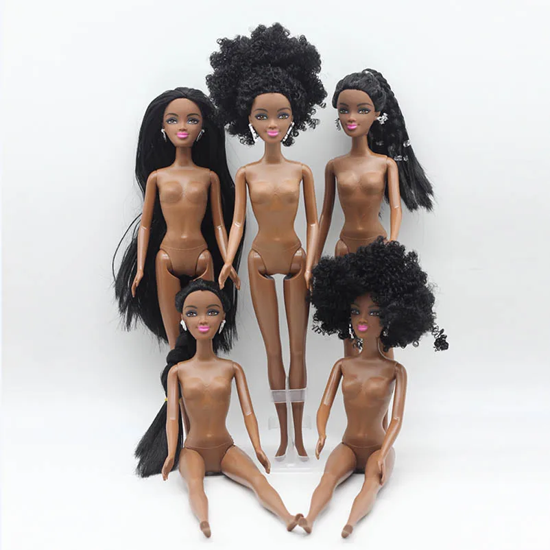 

30cm nude dolls toys black body female naked doll black skin body and female head toy for girls gifts