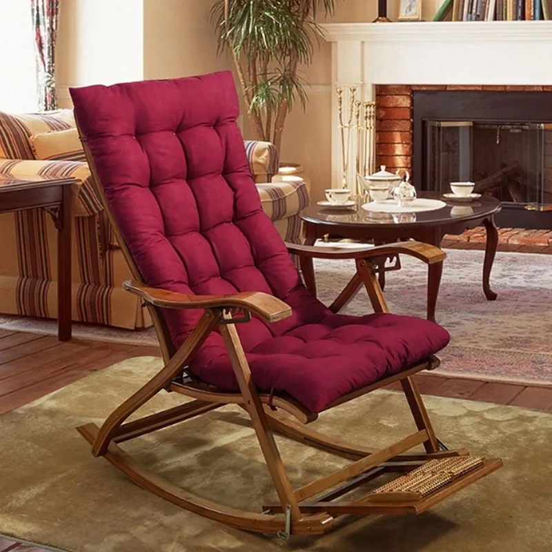 Твердый Универсальный кресло качалка Подушка для стула Диван Мягкая задняя Подушка для стула мат «татами» шезлонг подушка - Цвет: Красный