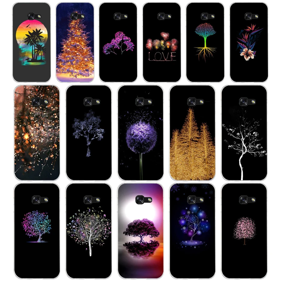263WE светящиеся деревья мягкий силиконовый чехол из ТПУ для телефона Samsung A3 A5 2016 2017