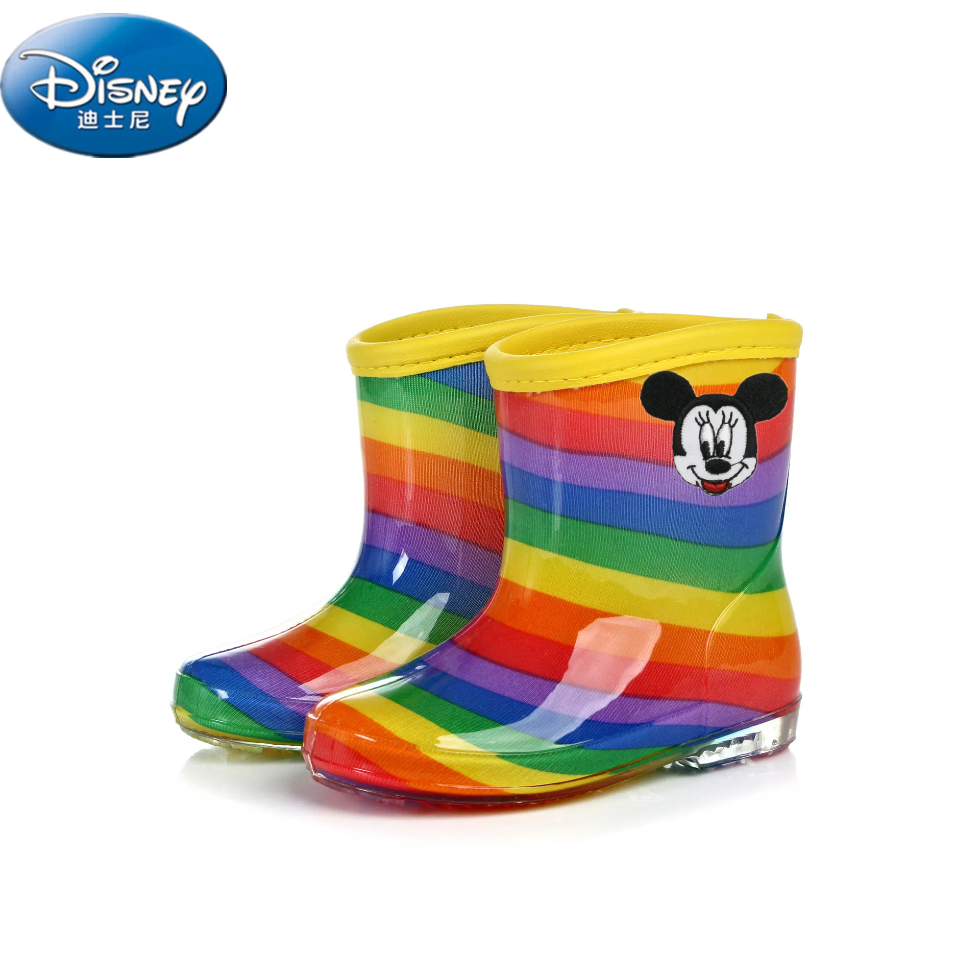 

Disney children's non-slip soft bottom boy girl cartoon Minnie Mickey rain boots rain boots