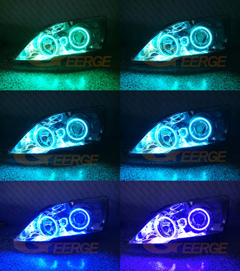 Для HONDA CR-V CRV 2007 2008 2009 2010 2011 проектор фары RF Bluetooth контроллер многоцветные RGB светодиодные глаза ангела комплект