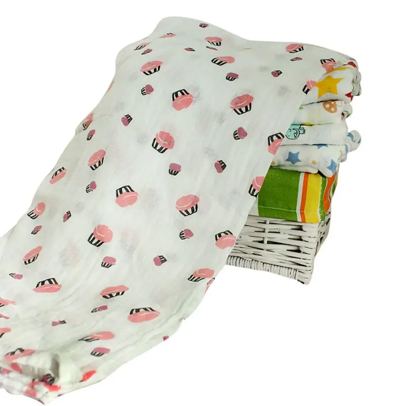 120x120 см зима муслин детская одежда с рисунком из мультфильма Красивая пеленка Одеяло новорожденных брюки из хлопка для малышей; Осенние Теплые пеленать Полотенца PY2
