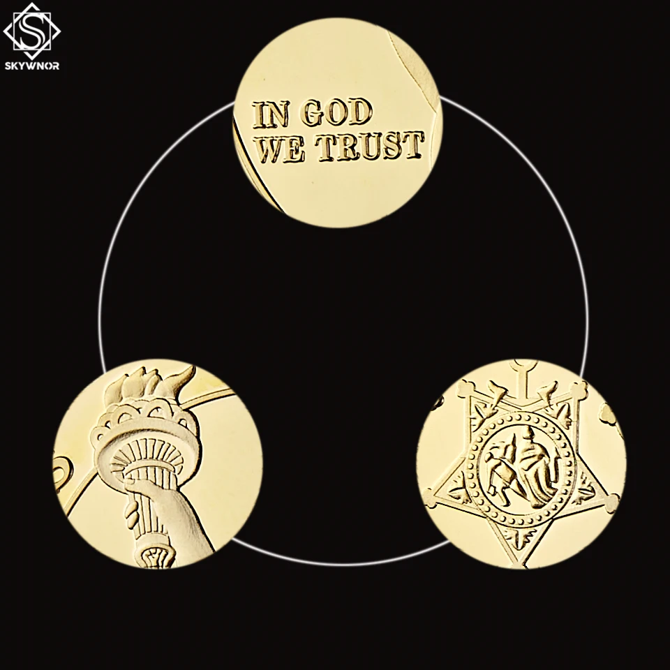5PC USA In God We Trust Medal Of Honor Gold Liberty Challenge Commemorative Coin