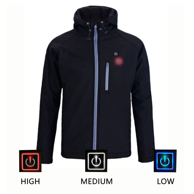 Jacket Men 2 Layer Winter electronic heating Jackets Windproof