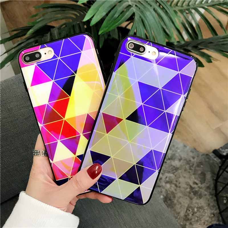 

For Oppo A57 A73 A77 A83 Phone Back Case Glitter Blue Ray Diamond Pattern Case Cover For Oppo A3 A1 Case Coque Capa Fundas