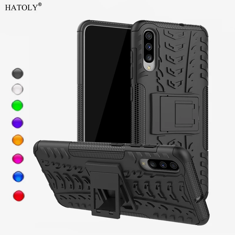 

For Cover Samsung Galaxy A70 Case Anti-knock Heavy Duty Armor Stand Cover A70 Silicone Phone Bumper Case For Samsung Galaxy A70