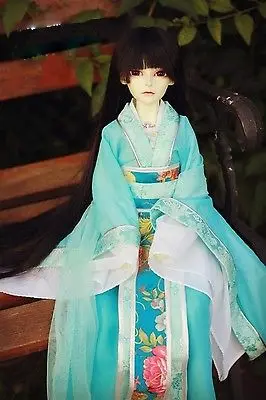 

699# Blue Ancient costume/Dress/ Outfit For 1/4 MSD AOD DOD DZ BJD Dollfie