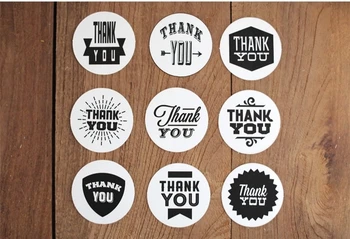

9Pcs/Lot 2019 Hot Sale Thank You Handmade Cake Packaging Sealing Label Kraft Sticker Baking DIY Work Gift Stickers M1037