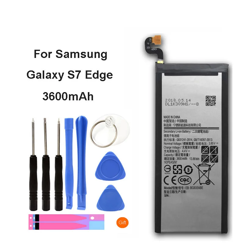 Оригинальная модель для Samsung GALAXY S7 Edge G9350 G935FD батарея 3600 мАч|Аккумуляторы