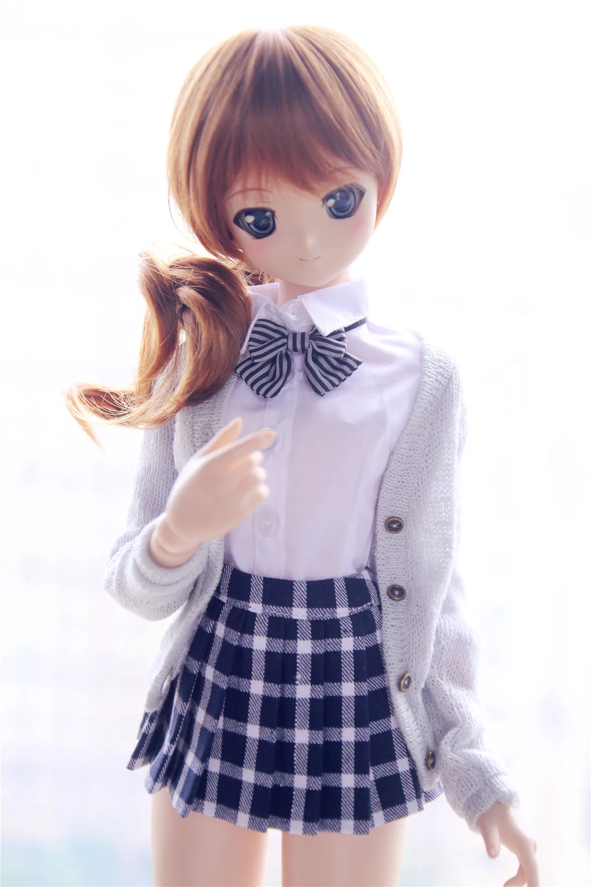 

Estartek 1/3 Sexy Japan Anime Preppy Chic Plaid Skirt Suit Set for BJD SD DD Doll Action Figure DIY
