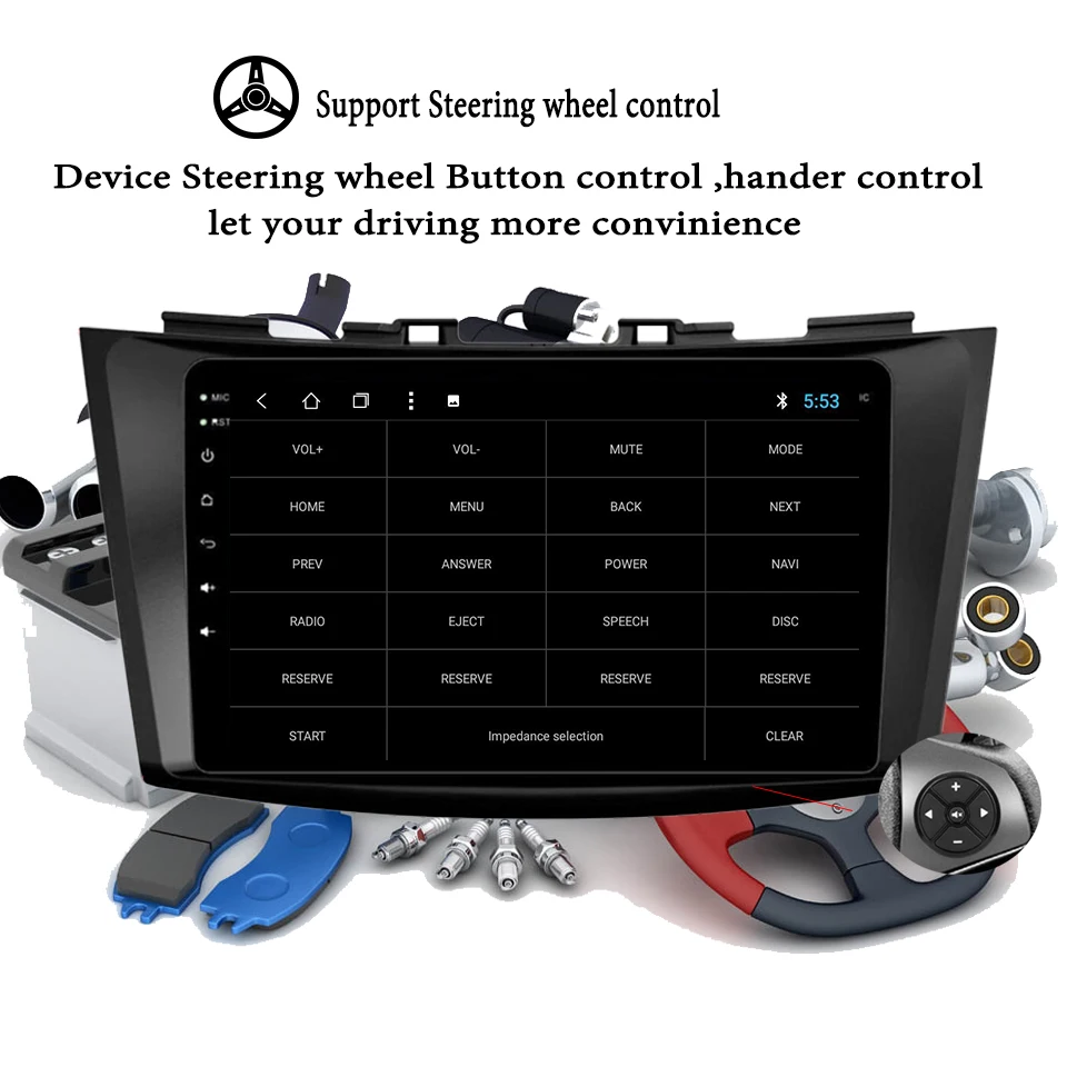 Best Octa core Android 9.1 Car DVD 4+64GB video multimedia player for Suzuki swift 2011 2012 2013 2014 2015 2016 gps Head Unit radio 14