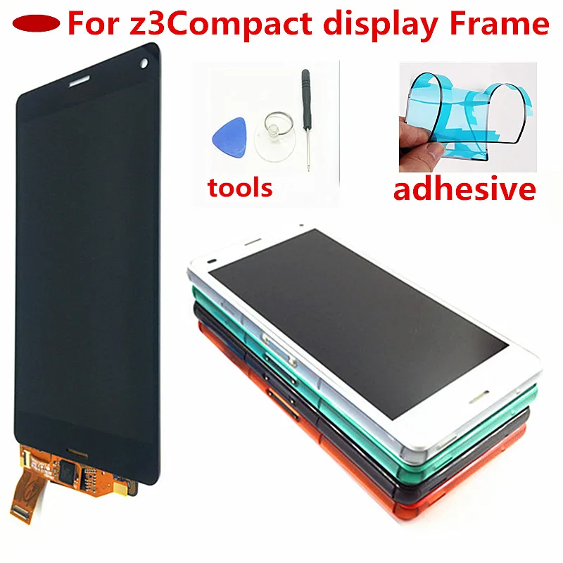 Pаспродажа 4,6 дюймовый экран для sony Xperia Z3 Compact font b lcd b font сенсорный дисплей D5803 D5833 дигитайзер + рамка для sony z3 mini Замена экрана