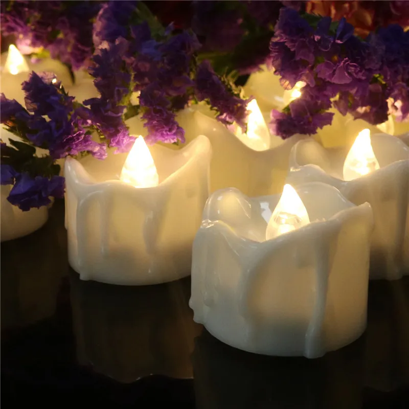 4 Pieces Flickering Yellow Light Velas Decorativas Flameless Warm White Bougie Anniversaire And Birthday Battery Included Candles Aliexpress
