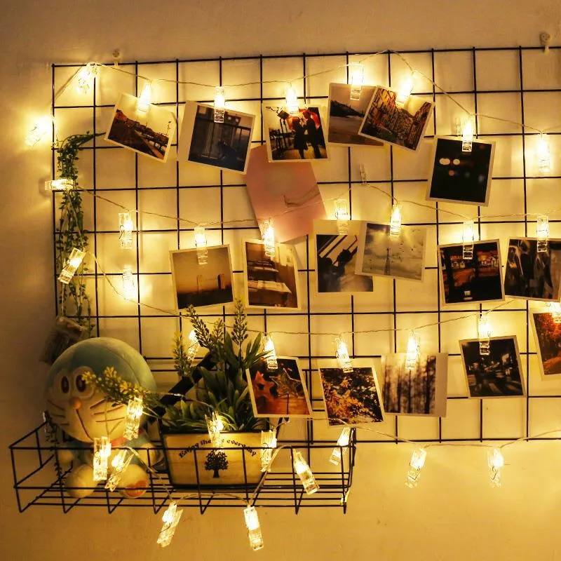 

1.5M 3M 6M Photo Clip Holder LED String lights For Christmas New Year Party Wedding Home Decoration Fairy lights Battery