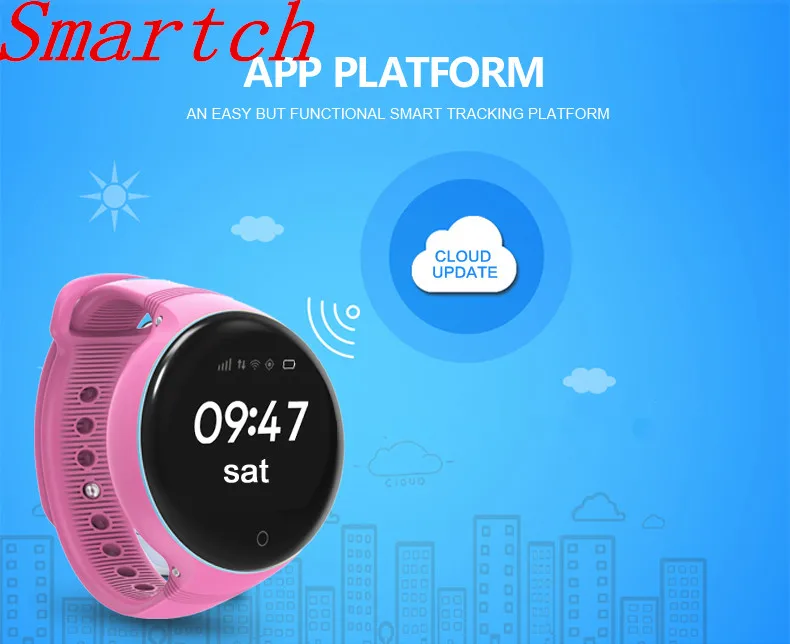 

Smartch S668 Waterproof Kid Smart Watch Round Screen Wristwatch GPS SOS Remote Monitoring for kids Adults for iOS Android Smart