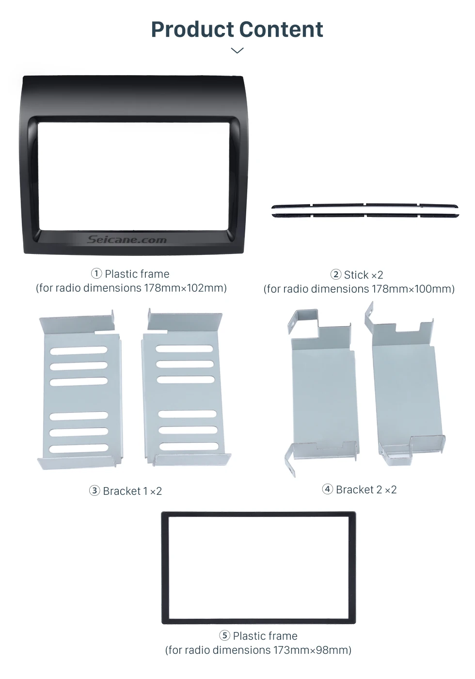 Seicane 2Din черная Автомобильная рамка для 2011 FIAT DUCATO комплект для установки DVD Dash адаптер Автомобильная панель приборной панели рамка