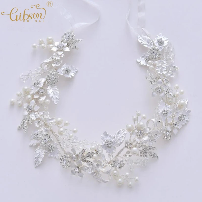

Bridal Tiara Hair Band Wedding Accessories Jewelry Headpiece Rhinestone Leaf Bridal Hair Vine Forehead Headband