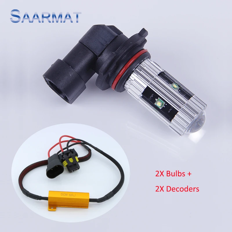 

Pair 9006 HB4 w/ CREE CHIPS LED Projector Fog Driving Light DRL + CANBUS NO ERROR Decoders FOR BMW E60 525i 530i M5