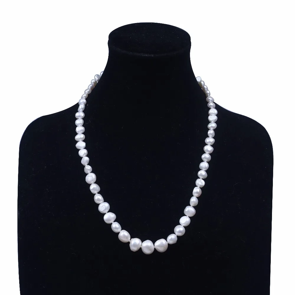 

White baroque natural freshwater pearl bead women necklace jewelry love necklace for best friends Christmas gifts
