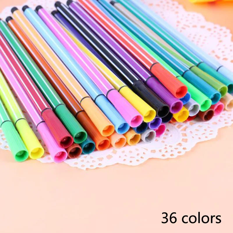 Акварельные карандаши Канцелярия детская живопись цвет нетоксичный моющиеся акварельные ручки картина "Знак" художественные школьные маркеры - Цвет: 36 colors