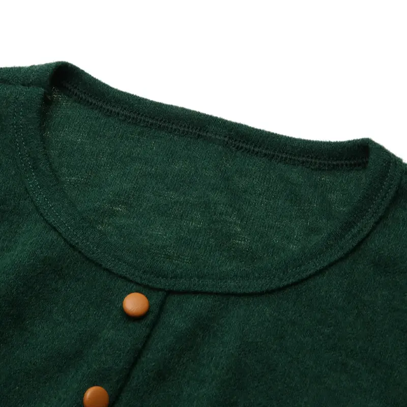 Black/Green 2017 Hot Sale Autumn Winter Dress Women's Long Sleeve Knitted Button Dress Ladies Casual Party Dress  With Belt