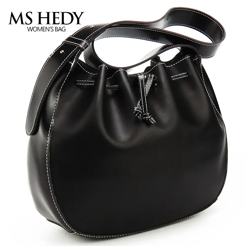 MS HEDY Women Big Bag Wide Straps Shoulder Bags Female Designer Bucket Casual Handbags Belt ...