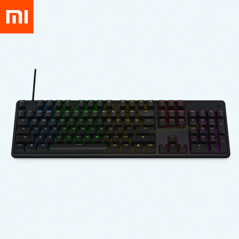 Новая игровая клавиатура Xiaomi Mijia 104 клавиша RGB динамическая подсветка Крышка из алюминиевого сплава эргономичная Кнопка Сортировка USB интерфейс