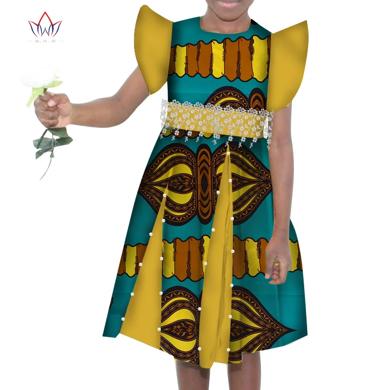 Новая модная летняя одежда для детей в африканском стиле; милые платья для девочек; традиционная одежда для детей в африканском стиле; WYT340
